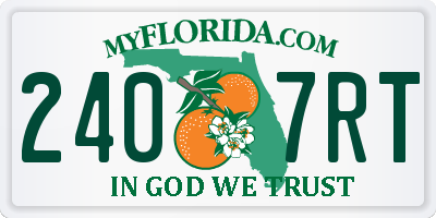 FL license plate 2407RT
