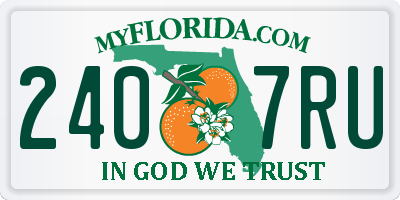 FL license plate 2407RU