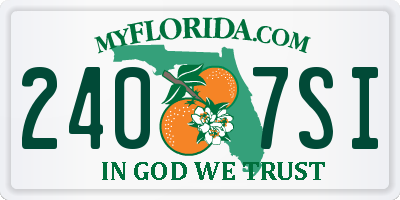 FL license plate 2407SI