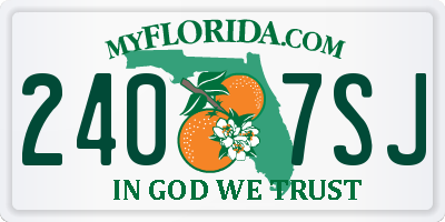 FL license plate 2407SJ