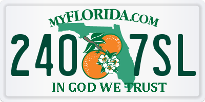 FL license plate 2407SL