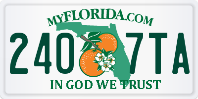 FL license plate 2407TA