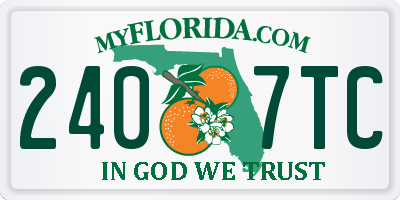 FL license plate 2407TC
