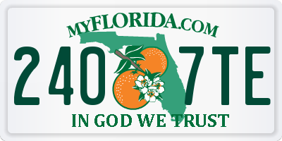 FL license plate 2407TE