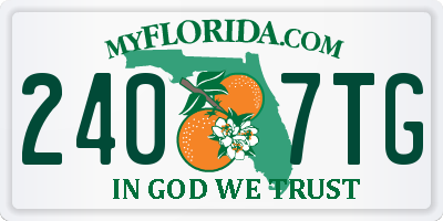 FL license plate 2407TG