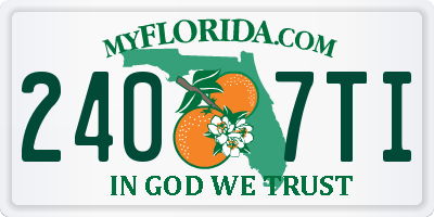 FL license plate 2407TI