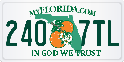 FL license plate 2407TL