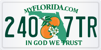 FL license plate 2407TR