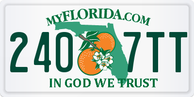 FL license plate 2407TT