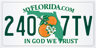 FL license plate 2407TV
