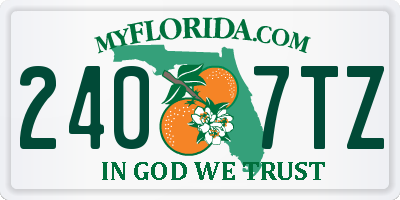 FL license plate 2407TZ