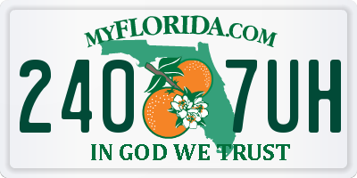 FL license plate 2407UH
