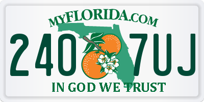FL license plate 2407UJ