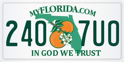FL license plate 2407UO