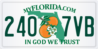 FL license plate 2407VB