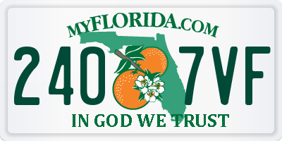 FL license plate 2407VF