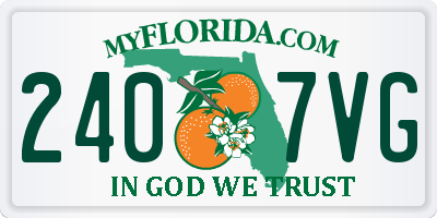 FL license plate 2407VG