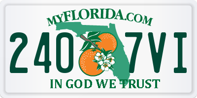 FL license plate 2407VI