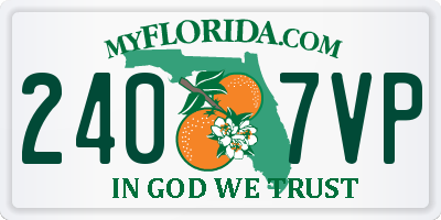 FL license plate 2407VP