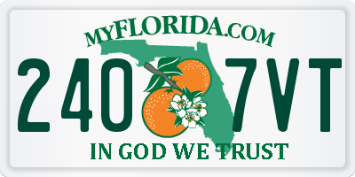 FL license plate 2407VT