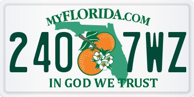 FL license plate 2407WZ