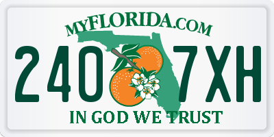 FL license plate 2407XH