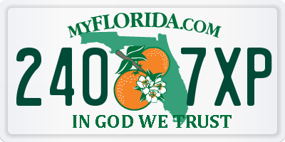 FL license plate 2407XP