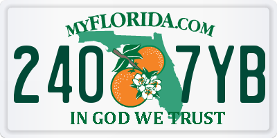 FL license plate 2407YB