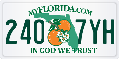 FL license plate 2407YH