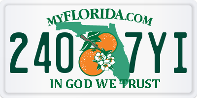 FL license plate 2407YI