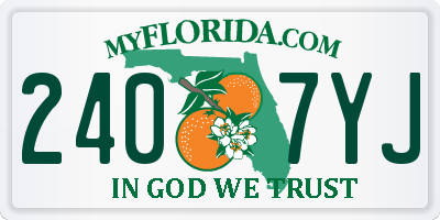 FL license plate 2407YJ