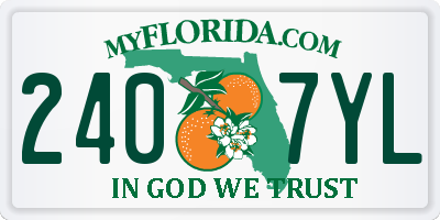 FL license plate 2407YL
