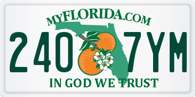 FL license plate 2407YM