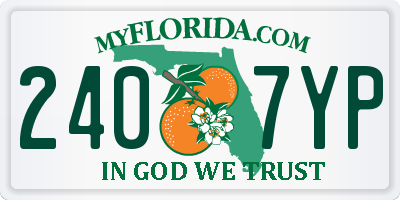 FL license plate 2407YP