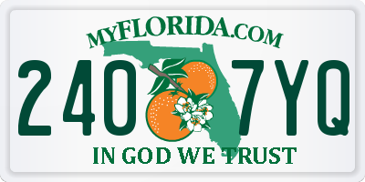 FL license plate 2407YQ