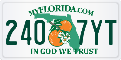 FL license plate 2407YT