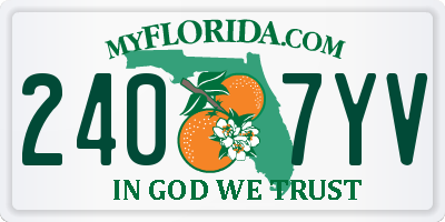 FL license plate 2407YV