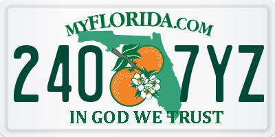 FL license plate 2407YZ