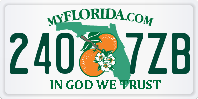 FL license plate 2407ZB