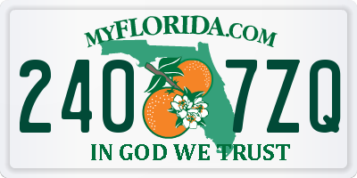 FL license plate 2407ZQ