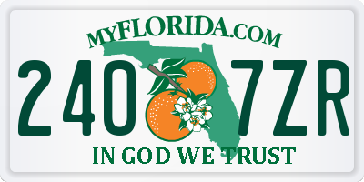 FL license plate 2407ZR