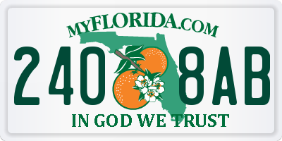 FL license plate 2408AB