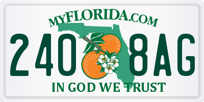 FL license plate 2408AG
