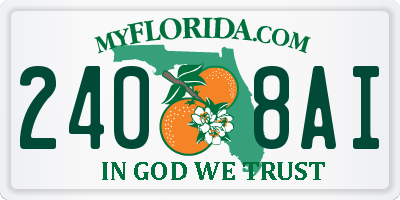 FL license plate 2408AI