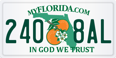 FL license plate 2408AL