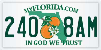 FL license plate 2408AM