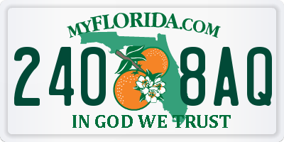 FL license plate 2408AQ