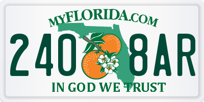 FL license plate 2408AR