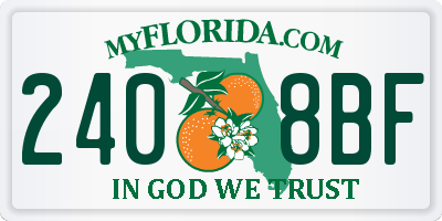 FL license plate 2408BF