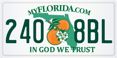 FL license plate 2408BL
